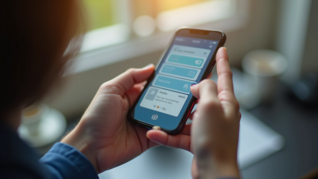 Hands holding smartphone showing micro-interaction feedback